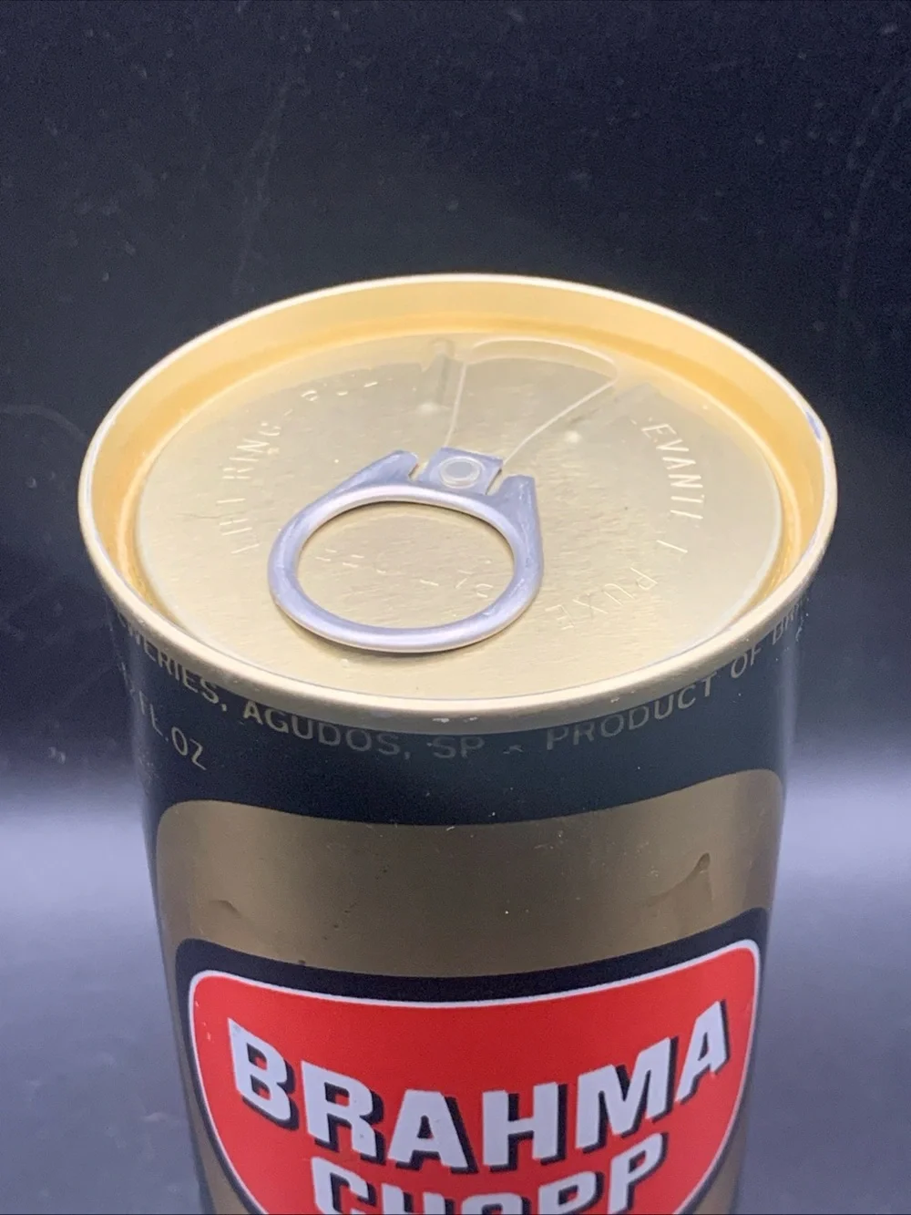 Vintage Beer Can Brahma Chopp Pull Tab Empty Steel Can Brazil